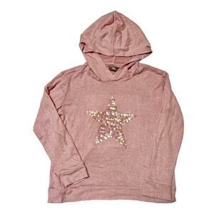 Rumi + Ryder Knit Sequin Hoodie Shirt Size 8-10
